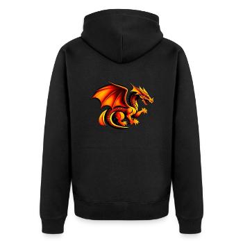Dragon - Veste à capuche bio Premium Unisexe - noir - Dos - Nico (187cm)