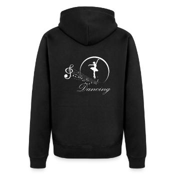 Dancing Dance Music - Unisex Premium Organic Zip Hoodie - black - Back - Nico (187cm)