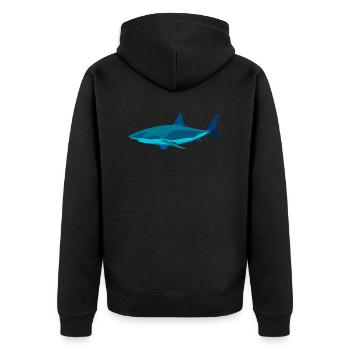 Meerestiere - Unisex Premium Bio Zip Hoodie - Schwarz - Hinten - Nico (187cm)