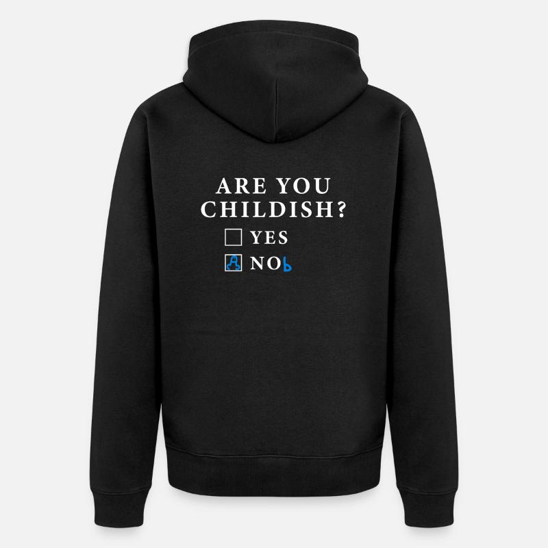 Êtes-vous ENFANTIN ? Êtes-vous ENFANTIN ? - Veste à capuche bio Premium Unisexe - noir