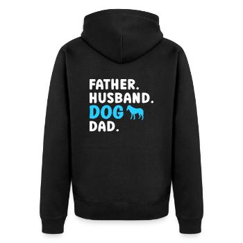 Bluetick Coonhound Gift Funny Saying - Unisex Premium Organic Zip Hoodie - black - Back - Nico (187cm)