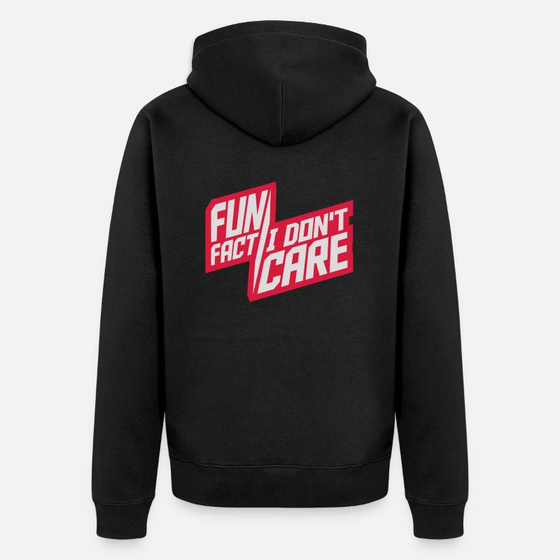 Je me fiche des faits - Veste à capuche bio Premium Unisexe - noir