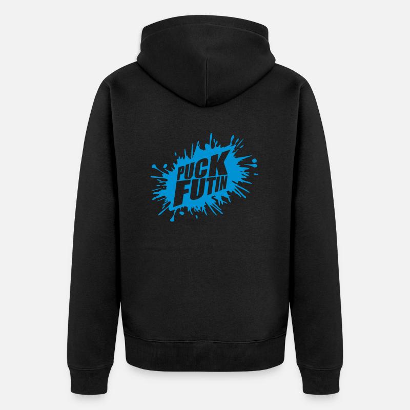 Conception du logo Puck Futin - Veste à capuche bio Premium Unisexe - noir
