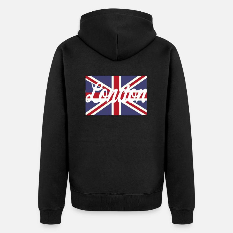 Londres - Veste à capuche bio Premium Unisexe - noir