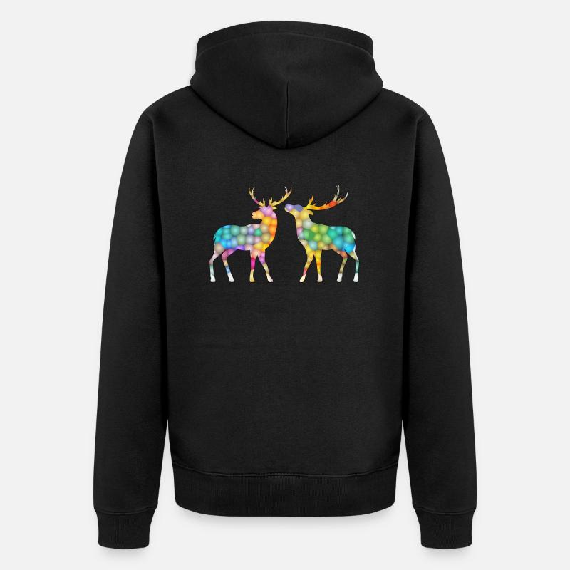 Cerf - Veste à capuche bio Premium Unisexe - noir