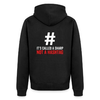 C’est ce qu’on appelle un sharp pas un hashtag - Veste à capuche bio Premium Unisexe - noir - Dos - Nico (187cm)