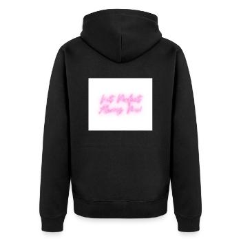 Not Perfect - Unisex Premium Bio Zip Hoodie - Schwarz - Hinten - Nico (187cm)