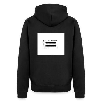 Be the change - Unisex Premium Bio Zip Hoodie - Schwarz - Hinten - Nico (187cm)