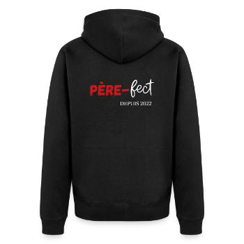 Père fect Depuis 2022 - Veste à capuche bio Premium Unisexe - noir - Dos - Nico (187cm)
