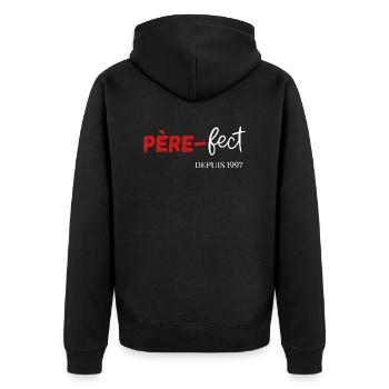 Père fect Depuis 1997 - Veste à capuche bio Premium Unisexe - noir - Dos - Nico (187cm)
