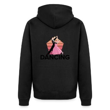 Dancing Dance Music - Unisex Premium Organic Zip Hoodie - black - Back - Nico (187cm)