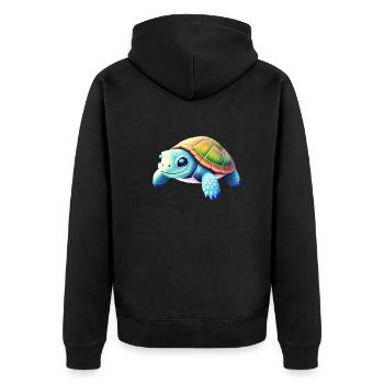 tortue - Veste à capuche bio Premium Unisexe - noir - Dos - Nico (187cm)