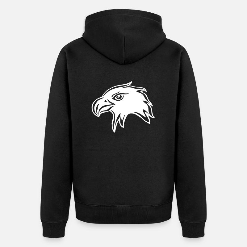 Puissance de l’aigle - Veste à capuche bio Premium Unisexe - noir