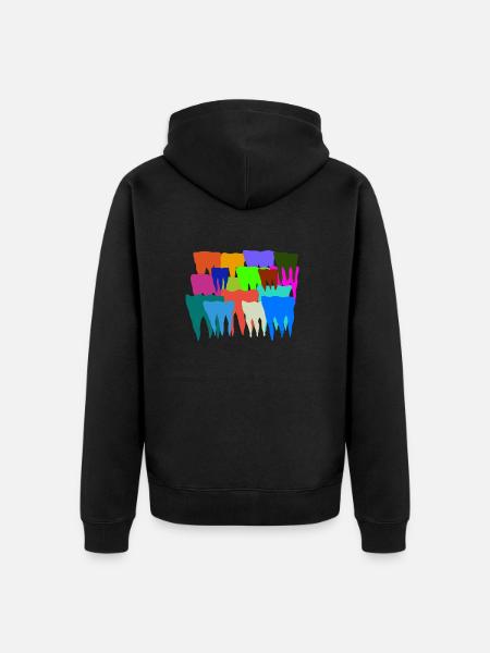 I shit on your teeth - Unisex Premium Organic Zip Hoodie - black