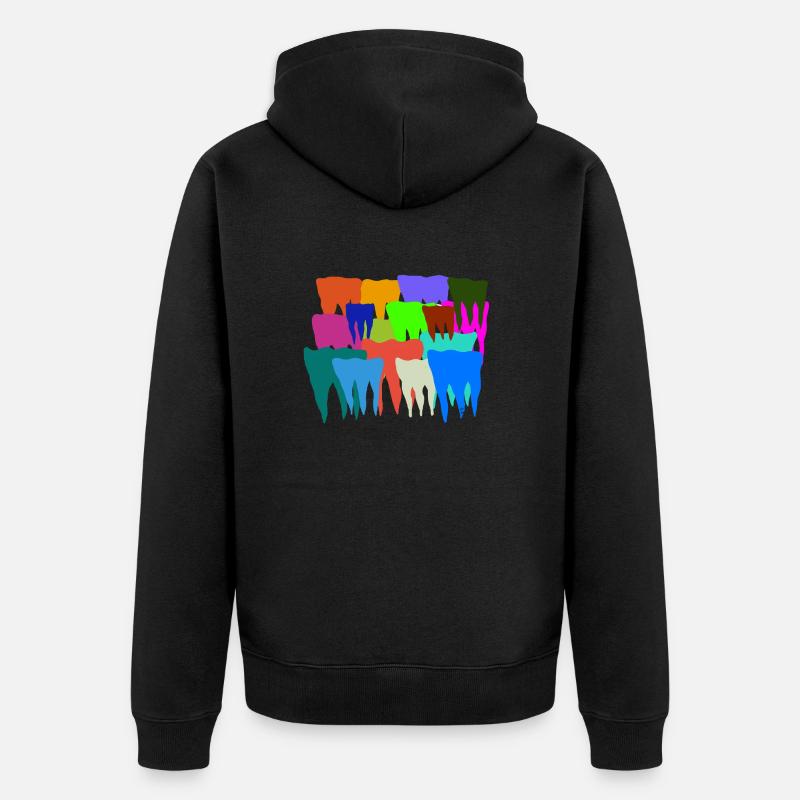 Je chie sur tes dents - Veste à capuche bio Premium Unisexe - noir