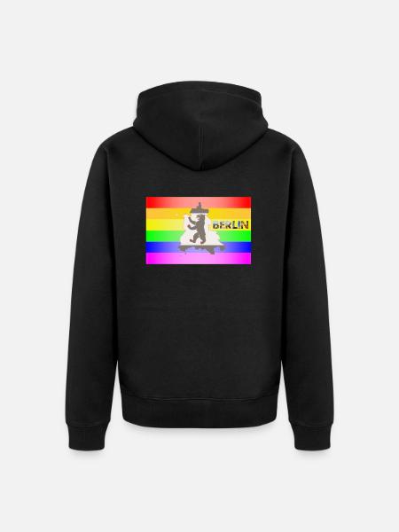 CSD Berlin Gay Pride - Unisex Premium Organic Zip Hoodie - black