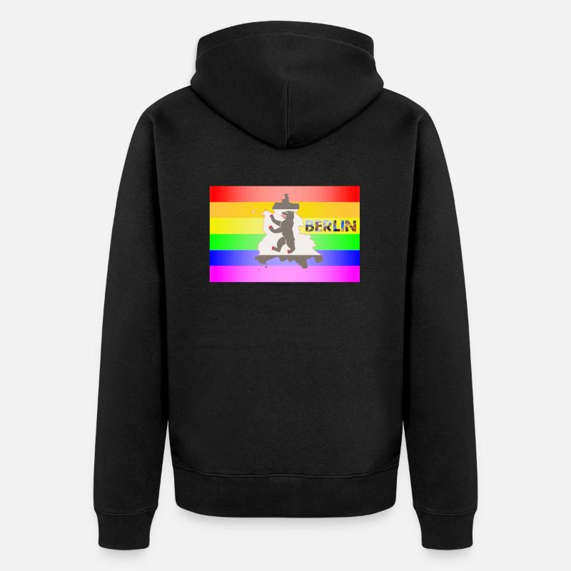 CSD Berlin Gay Pride - Unisex Premium Bio Zip Hoodie - Schwarz