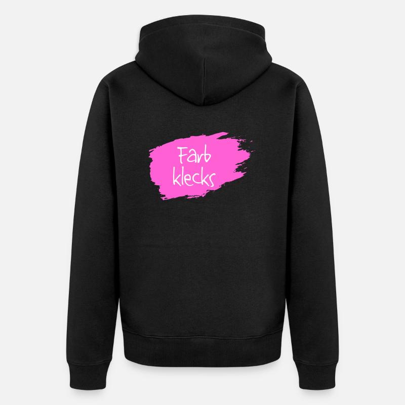Farbklecks pink - Unisex Premium Bio Zip Hoodie - Schwarz
