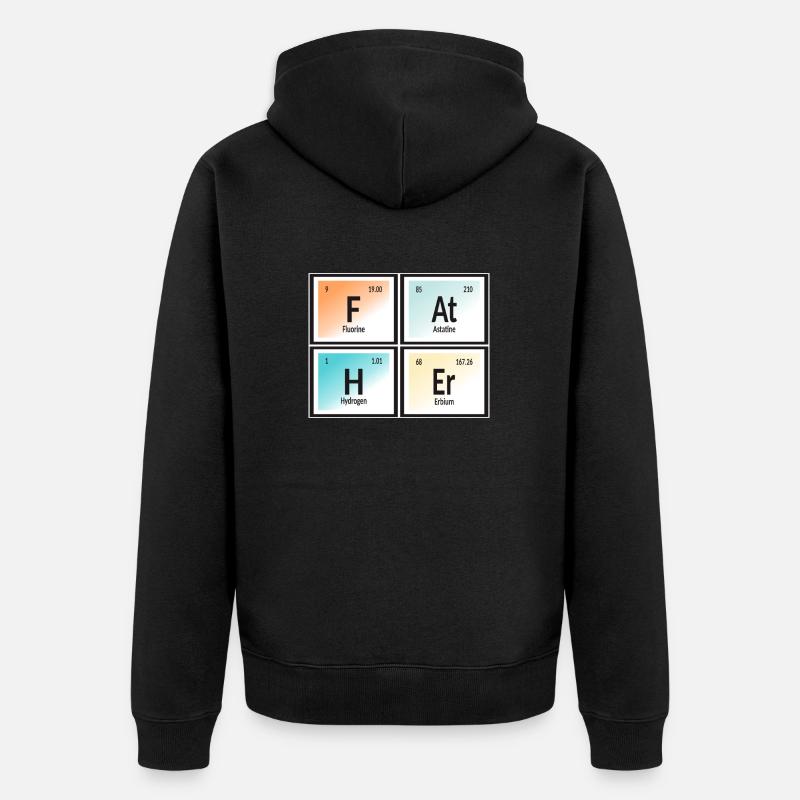Père | Tableau périodique des éléments - Veste à capuche bio Premium Unisexe - noir