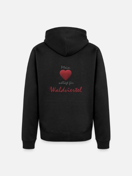 Waldviertler 21 - Unisex Premium Bio Zip Hoodie - Schwarz