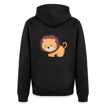 Cute lion - Veste à capuche bio Premium Unisexe - noir - Dos - Nico (187cm)