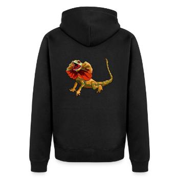 Lézard à collier Lézard à cou frillé Herpétologiste des reptiles - Veste à capuche bio Premium Unisexe - noir - Dos - Nico (187cm)
