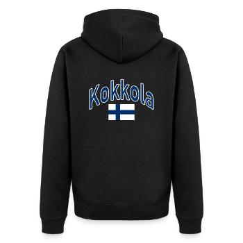 Drapeau finlandais de Kokkola - Veste à capuche bio Premium Unisexe - noir - Dos - Nico (187cm)