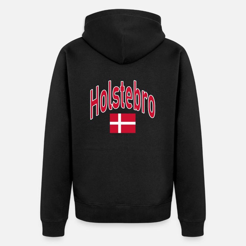 Drapeau du Danemark Holstebro - Veste à capuche bio Premium Unisexe - noir
