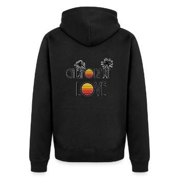 california love - Veste à capuche bio Premium Unisexe - noir - Dos - Nico (187cm)