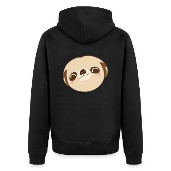 Mignon paresseux Kawaii Cartoon Animal Love 5 - Veste à capuche bio Premium Unisexe - noir - Dos - Nico (187cm)