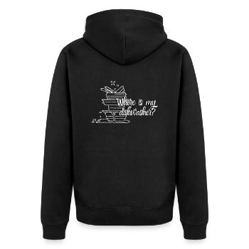 Où est mon lave-vaisselle? - Veste à capuche bio Premium Unisexe - noir - Dos - Nico (187cm)
