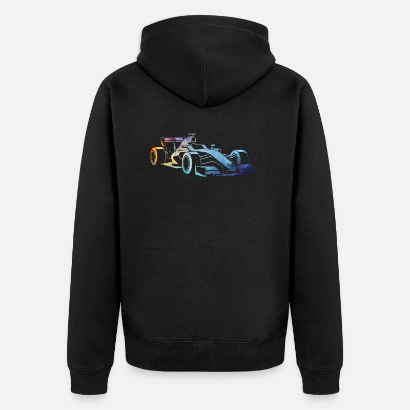 Voiture de course - Veste à capuche bio Premium Unisexe - noir