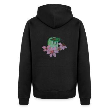 Jewel bug - Unisex Premium Organic Zip Hoodie - black - Back - Nico (187cm)