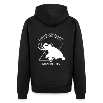 Drôle de mammouth âge de pierre âge glaciaire conception préhistorique - Veste à capuche bio Premium Unisexe - noir - Dos - Nico (187cm)