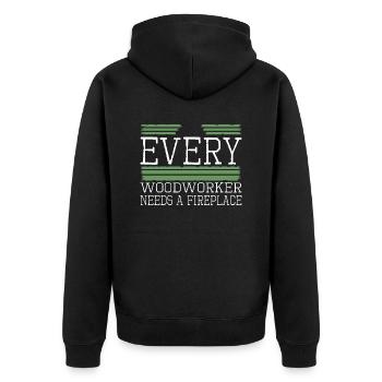 crochet de marteau-piqueur de maçon citation tronçonneuse saisir - Veste à capuche bio Premium Unisexe - noir - Dos - Nico (187cm)
