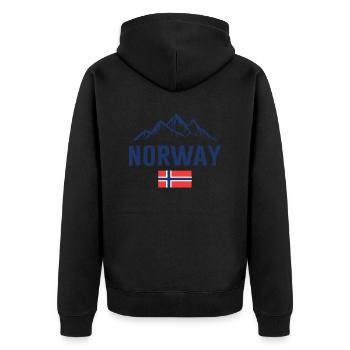Norvège Gift Mountains Randonnée - Veste à capuche bio Premium Unisexe - noir - Dos - Nico (187cm)