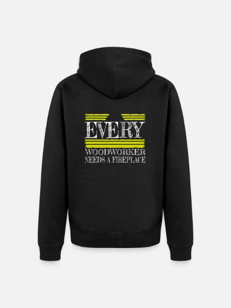 Jackhammer Carpenter Jokes - Unisex Premium Organic Zip Hoodie - black