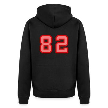 Cool Retro Retrostyle Numéro de maillot numéro de dos - Veste à capuche bio Premium Unisexe - noir - Dos - Nico (187cm)