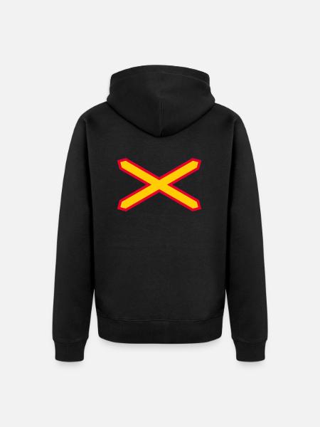 Bahnübergang - Unisex Premium Bio Zip Hoodie - Schwarz