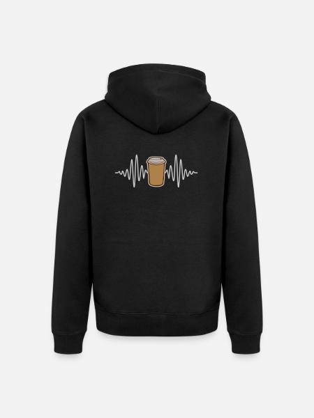 Puls koffiemok onderweg - Ekologisk premiumluvjack unisex - svart