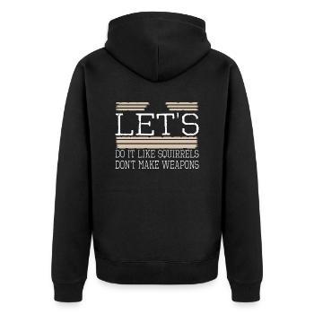 love funny quote statement peace movement - Unisex Premium Organic Zip Hoodie - black - Back - Nico (187cm)