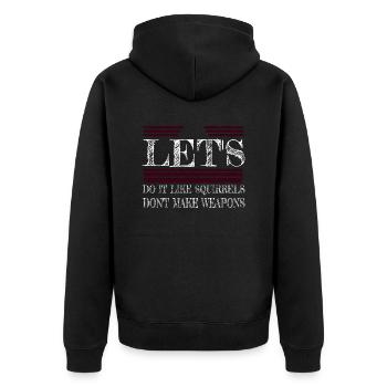bday peace symbol hippy funny anti war fun - Unisex Premium Bio Zip Hoodie - Schwarz - Hinten - Nico (187cm)