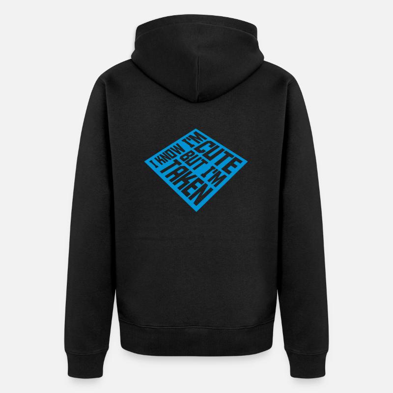 citation mignonne mais prise - Veste à capuche bio Premium Unisexe - noir