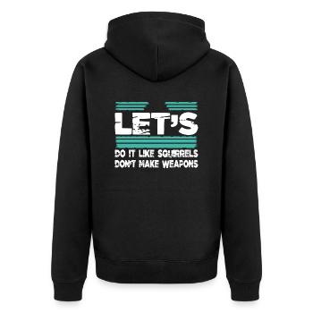 birthday quote peace sign hippie festival jokes - Unisex Premium Bio Zip Hoodie - Schwarz - Hinten - Nico (187cm)
