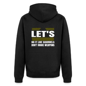 anti guerre dictons drôle hippie signe de paix anniversaire - Veste à capuche bio Premium Unisexe - noir - Dos - Nico (187cm)