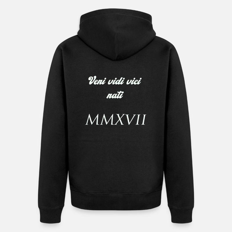 2017 - Unisex Premium Bio Zip Hoodie - Schwarz