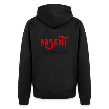 absent j'ai aidé ma mère à accoucher - Veste à capuche bio Premium Unisexe - noir - Dos - Nico (187cm)