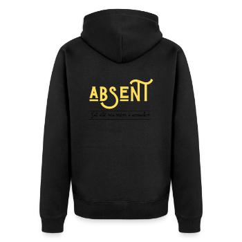 absent j'ai aidé ma mère à accoucher - Veste à capuche bio Premium Unisexe - noir - Dos - Nico (187cm)