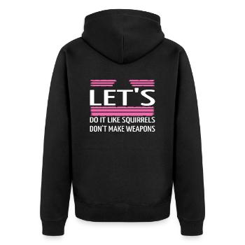 flower power geek fun jokes present idea family - Unisex Premium Bio Zip Hoodie - Schwarz - Hinten - Nico (187cm)