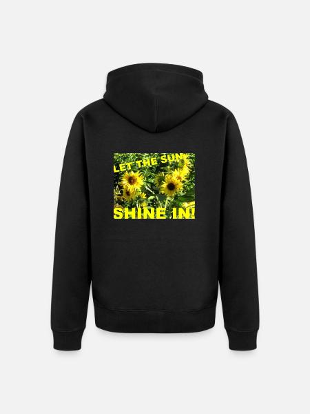 ZoffArt LET THE SUN SHINE IN! - Unisex Premium Bio Zip Hoodie - Schwarz